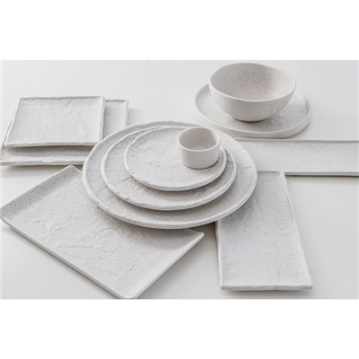 Блюдо для подачи Magistro Slate, 27.5×27.5 см, фарфор, белое