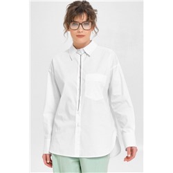 Блузка белая прямого силуэта