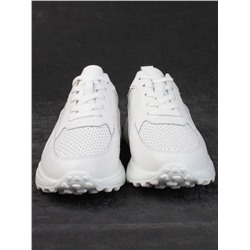 05-HY24-1D WHITE Кроссовки женские (натуральная кожа)