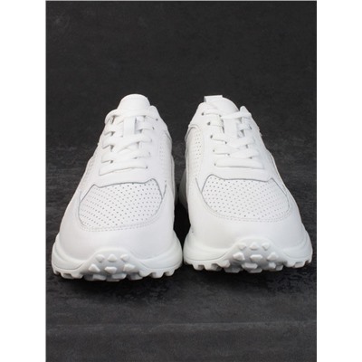 05-HY24-1D WHITE Кроссовки женские (натуральная кожа)