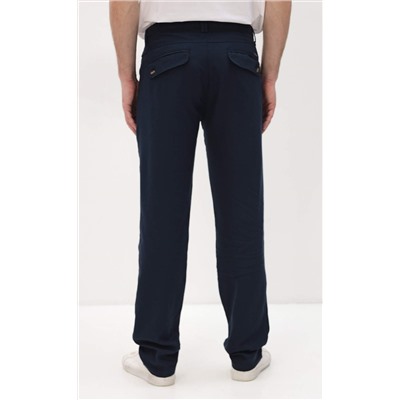 Брюки льняные мужские P111-0853 тёмно-синие