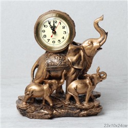 Часы статуэтка Слоны 23х10х24 см / 1300A /уп.20/