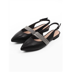 08-B35F-130A BLACK Босоножки женские (натуральная кожа)