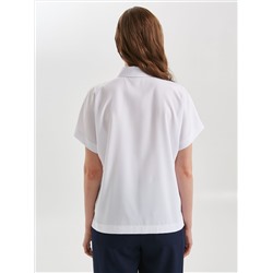 Блузка белая с коротким рукавом