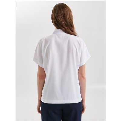Блузка белая с коротким рукавом