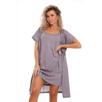 Пеньюар женский с сорочкой Флора 044