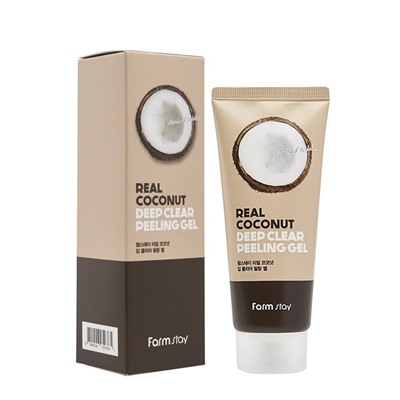 Пилинг-гель Farm Stay Real Coconut Deep Clear Peeling Gel Корейская косметика по оптовым ценам. Популярные бренды Корейской косметалогии в интернет магазине ooptom.ru.