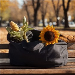 Сумка из льна двухсторонняя SL HOME Linear bag, 67×35 см, 50% лён, 50% хлопок, 180 г/м2