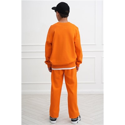 Костюм для девочки оверсайз из футера трехнитки Happyfox