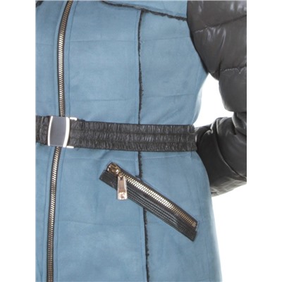 5157 LT. BLUE Дубленка с мехом Olanmear
