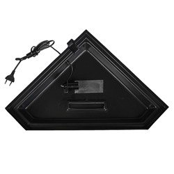 Аквариум «Дельта» угловой с крышкой, 90 л, 55×55×39.5/45.5 см, чёрный