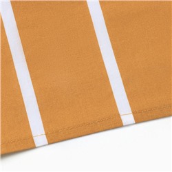 Простыня евро «Этель» Mustard stripes, 220×240 см, хлопок 100%, поплин