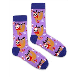 Носки НГ р.40-45 "Праздник к нам приходит" Ленивец