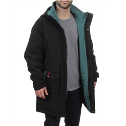 22066 BLACK GREEN Куртка мужская зимняя облегченная (150 гр. холлофайбер)