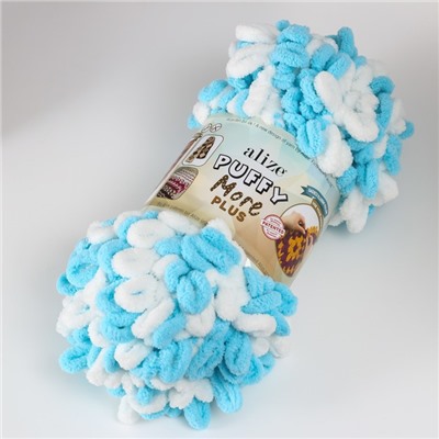 Плюшевая пряжа для вязания руками ALIZE, Puffy More Plus, 100% микрополиэстер, 11 м/250 г, (8001)
