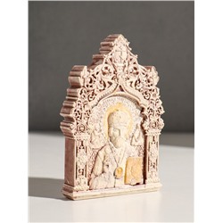 Икона «Николай Чудотворец», с подвесом, 12×8×2 см, гипс, роспись