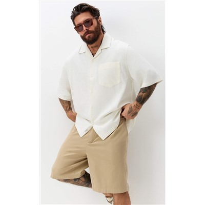 Рубашка к/р лен F611-0423 white