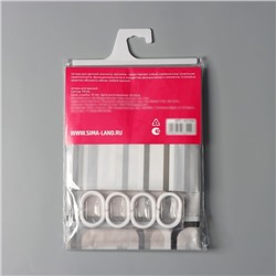 Штора для ванной комнаты Доляна «Квадраты», 180×180 см, PEVA