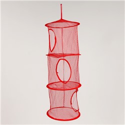 Корзина подвесная для игрушек, 3 секции, 27×27×70 см, МИКС