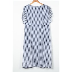 Женское платье миди шифоновое в горох 248932 размер 52,54,56,58