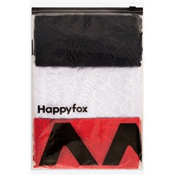 Женские кружевные трусы с высокой посадкой 3шт. Happyfox