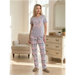 Пижама футболка и брюки М325293Пср