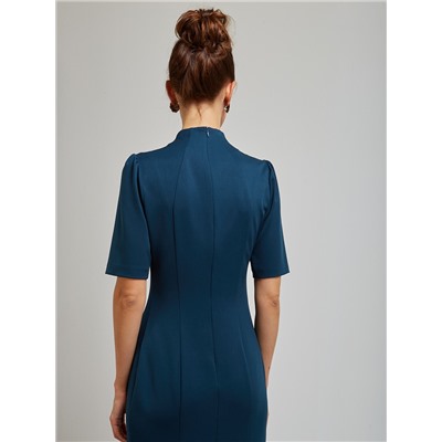 Платье воротник-капля OD-761-5 зеленый