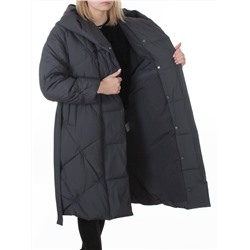 8870 DK. GRAY Пальто зимнее женское (200 гр. холлофайбер)