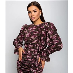 Платье #КТ6859, бордовый