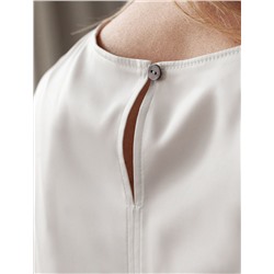 Блузка из сатина с коротким рукавом