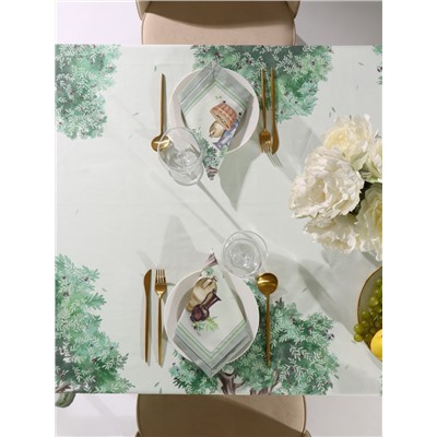 Кухонный набор «Этель» Olivia, скатерть 110×145±3 см, салфетки 40×40 см-4 шт., 100% хлопок