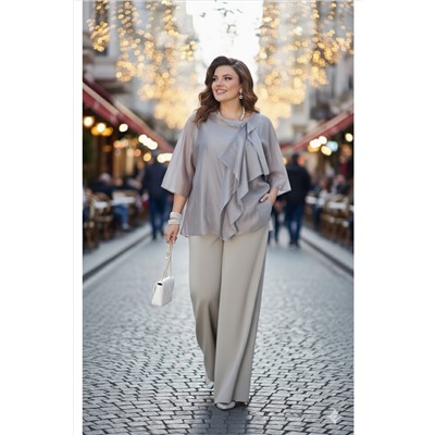 Блуза, брюки Vittoria Queen 27093 бежевый