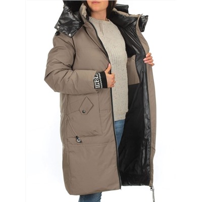 9716 DK. BEIGE Куртка зимняя женская (200 гр. холлофайбера)