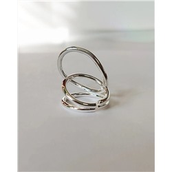 Кольцо с белым серебрением