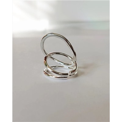 Кольцо с белым серебрением