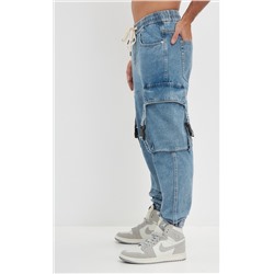 Джинсы джоггеры мужские P321-0165J голубые