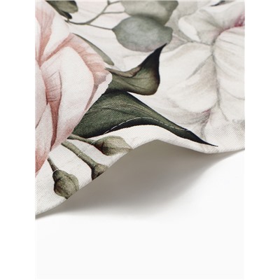 Набор салфеток с декоративными кольцами «Этель. Пионы» 40×40 см - 2 шт., 100% хлопок, саржа 190 г/м²