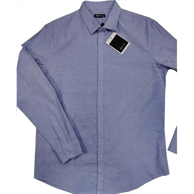 016J Мужская рубашка JenTa голубой