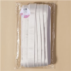 Резинка для бретелей, блестящая, 20 мм, 10±0.5 м, белая