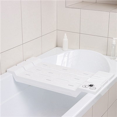 Сиденье для ванны, пластик, 68 см, белое