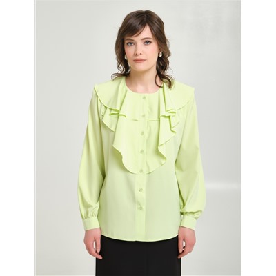 Блузка с воланами в лимонном цвете