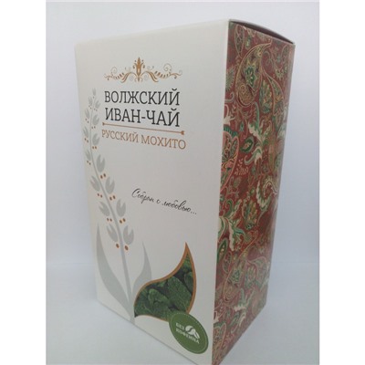 ВОЛЖСКИЙ Иван-Чай листовой ферментированный, сбор "РУССКИЙ МОХИТО",60 гр. коробка