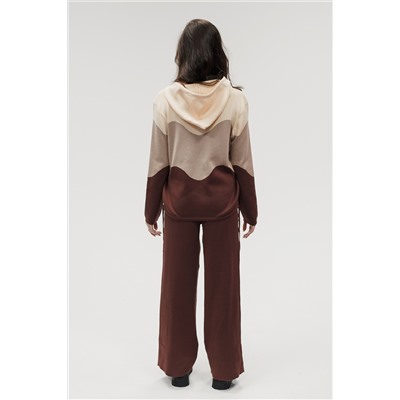 Вязаный костюм трикотажный с брюками "Волна"