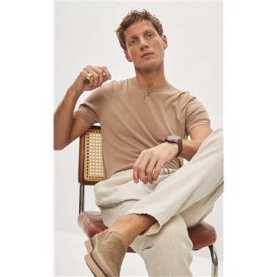 Брюки лен P411-0865 natural linen