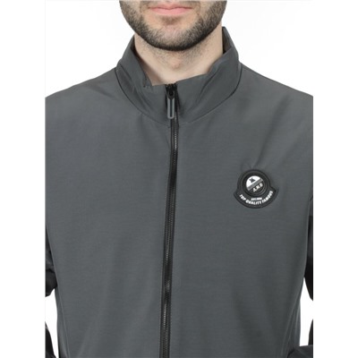 EM25057-1 DARK GRAY Куртка-бомбер мужская демисезонная (100 гр. синтепон)