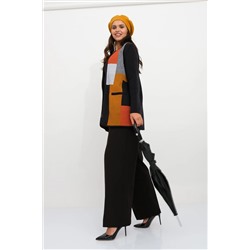 Жакет Д 2649/сине-терракотовый