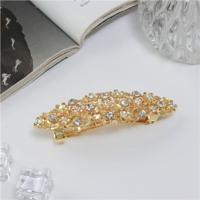 Заколка - автомат для волос QF «Сессилия», классик, 9 см, золото