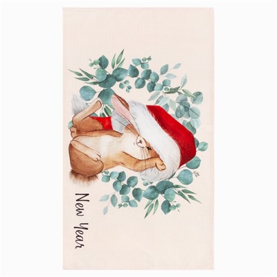 Полотенце «Этель» Happy year, 40×73 см, 100% хлопок, вафля 160 г/м²