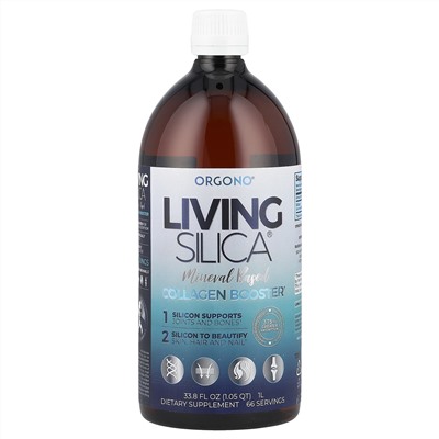 Silicium Laboratories, Orgono Living Silica, усилитель коллагена, 1 л (33,8 жидк. унции)