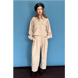 Брюки-бананы  VELVET086/05/Песочный